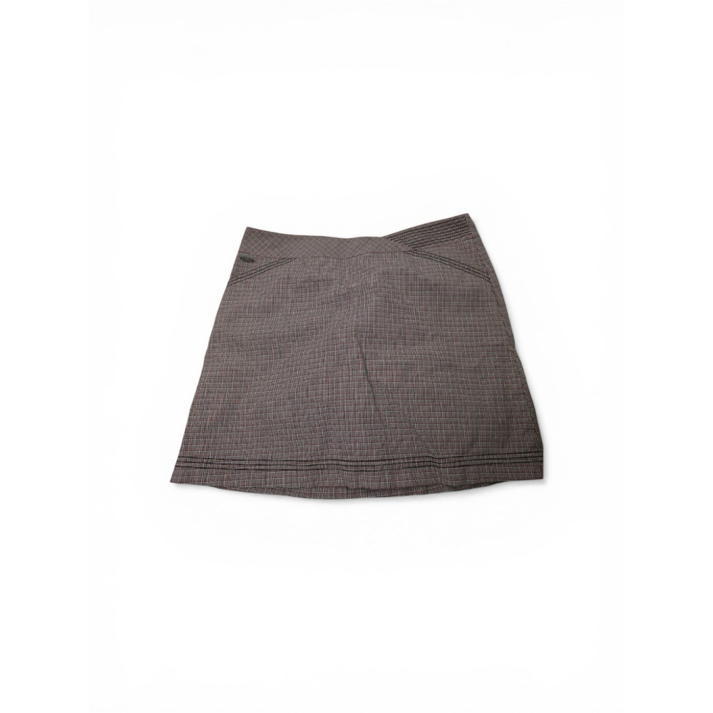 Cutter & Buck Annika White Black Red Checked Golf Tennis Skort Size 8